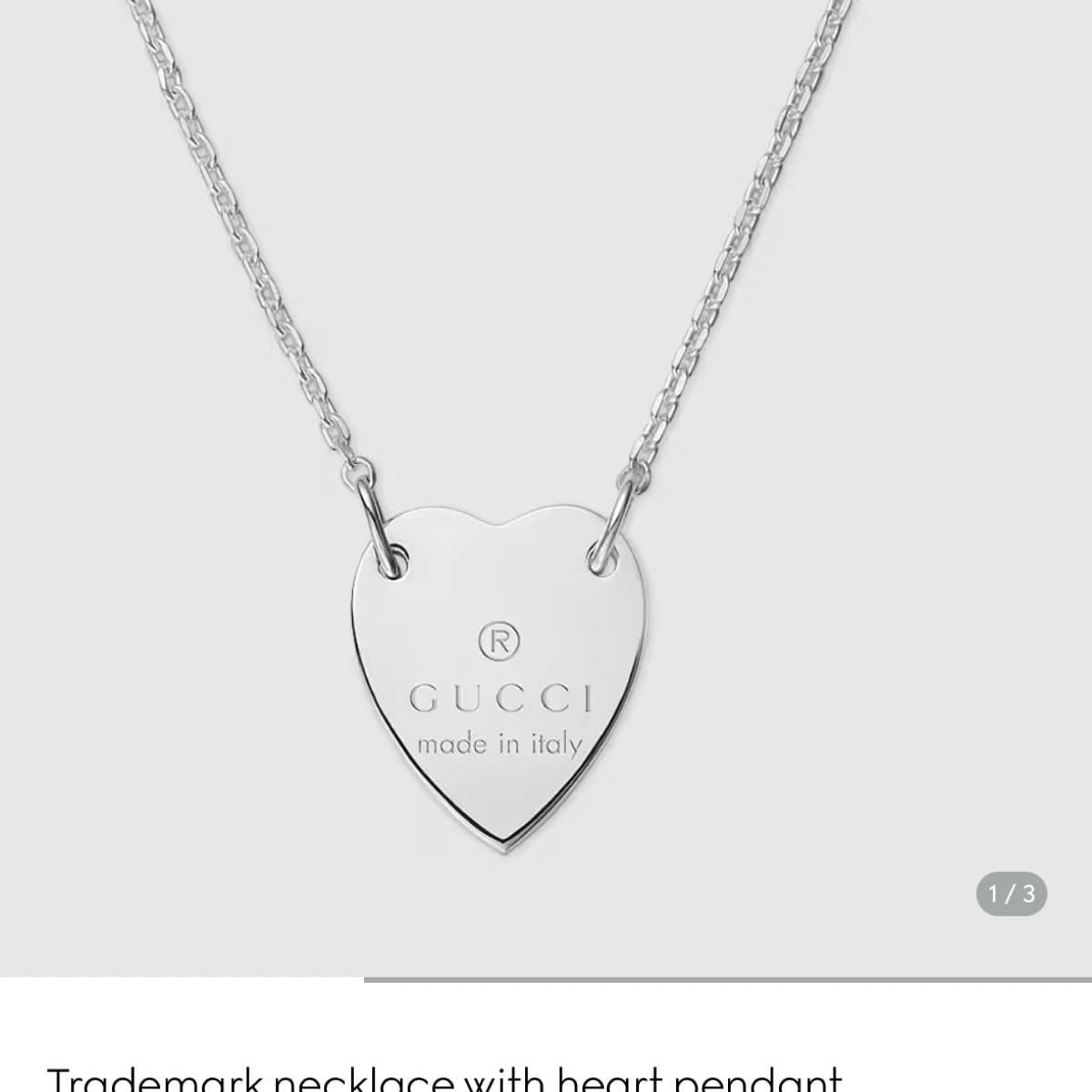 Gucci hálsmen með hjartapendanti