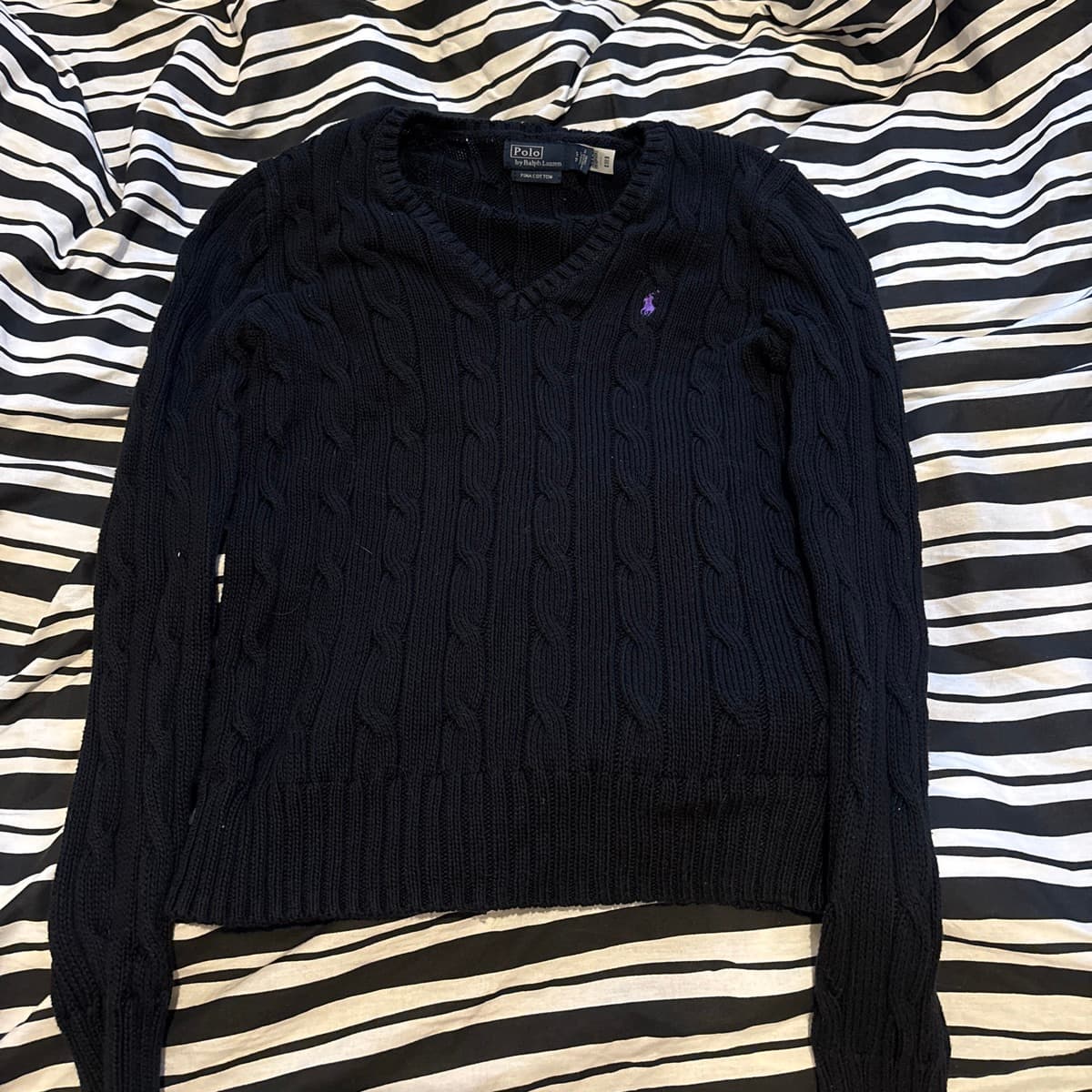 Polo Ralph Lauren kaðlaprjónuð peysa